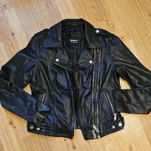 Barneys New York Midnight Leather Jacket